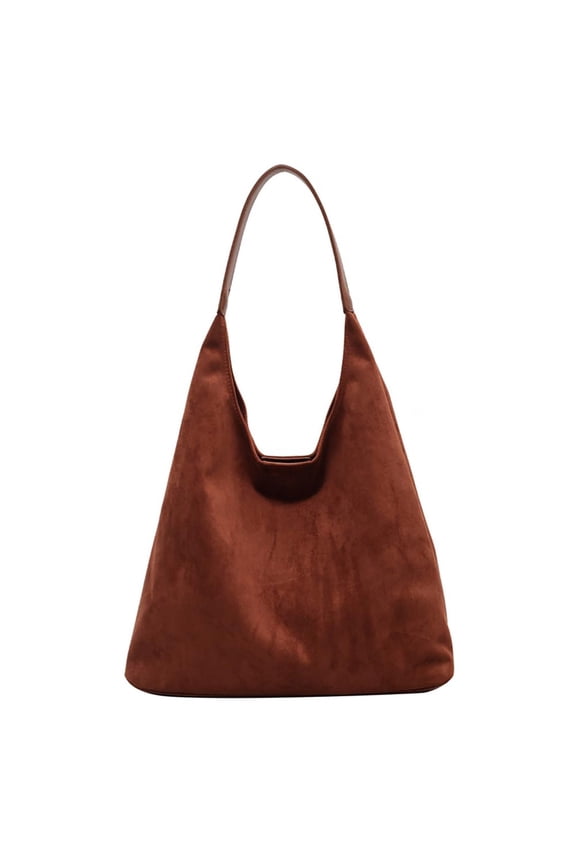 Suede Hobo Bags for Women Large Retro Leather Shoulder Tote Handbags Slouchy Purses for Work and Shopping