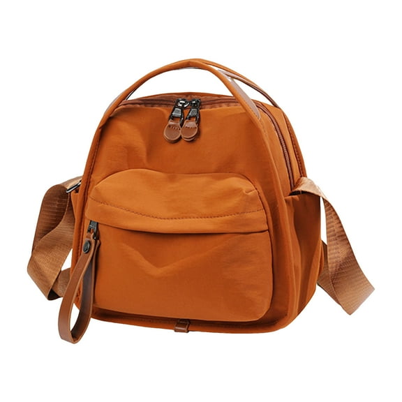 Modstep Women Satchel Purses and Handbags Small Top Handle Shoulder Tote Bag College Multiple Zip Pockets Daypack with Adjustable Strap Orange