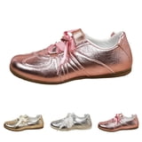 Modstep Women's Lace up Ballerina Sneakers Comfortable Dressy Ballet ...