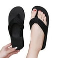 thumbnail image 1 of Modstep Women's Arch Support Flip Flops Summer Beach Thong Sandals Comfortable Casual Slip on Indoor Slides Flat Shoes Size 6.5 Black, 1 of 6