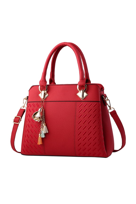 Womens Leather Handbags Purse Top Handle Satchel Tote Shoulder Bags Zip Compartments Medium Crossbody Pocket