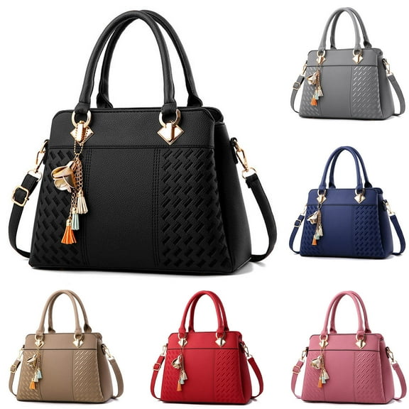 Modstep Womens Leather Handbags Purse Top Handle Satchel Tote Shoulder Bags Zip Compartments Medium Crossbody Pocket