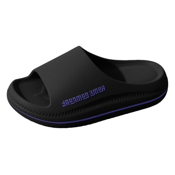 Modstep Womens Mens Arch Support Slides Plantar Fasciitis Cushioned Summer Slippers Comfortable Shower Shoes for Pool Indoor size 10 Black