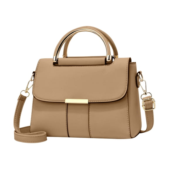 Modstep Womens Mini Crossbody Purse Small Top Handle Shoulder Tote Bags Leather Shopping Handbags with Adjustable Strap Brown
