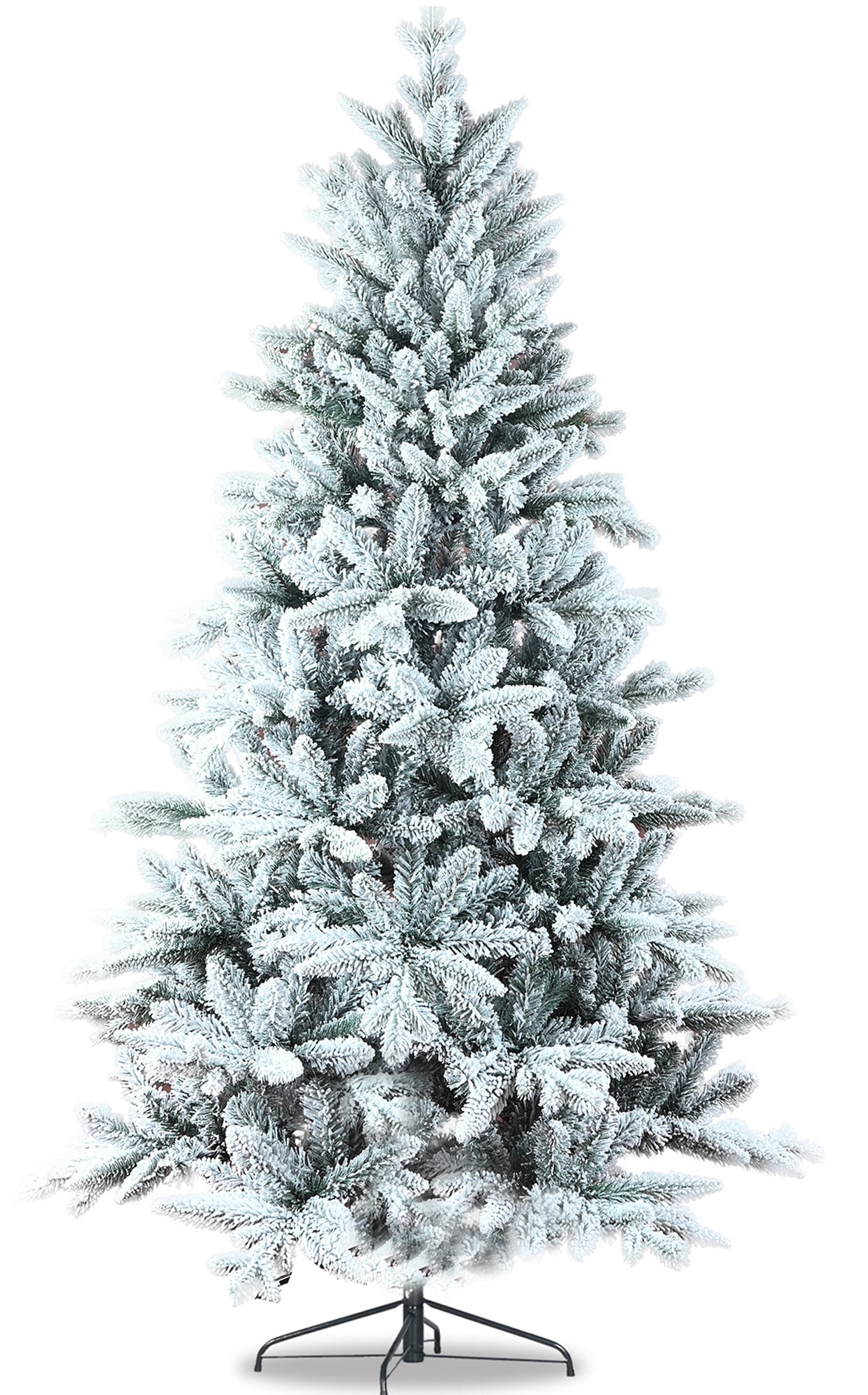 Modstyle 5Ft Snow Flocked Christmas Tree, PE/PVC Mixed Artificial White