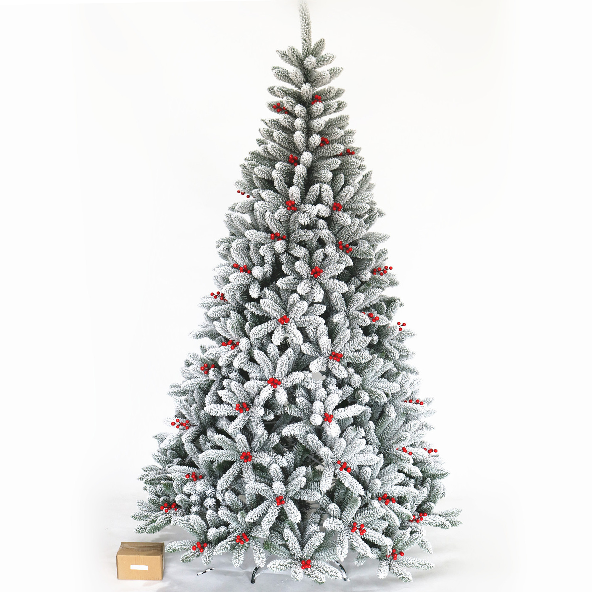 Modstyle 7.5Ft Snow Artificial Christmas Tree, White Xmas Tree with