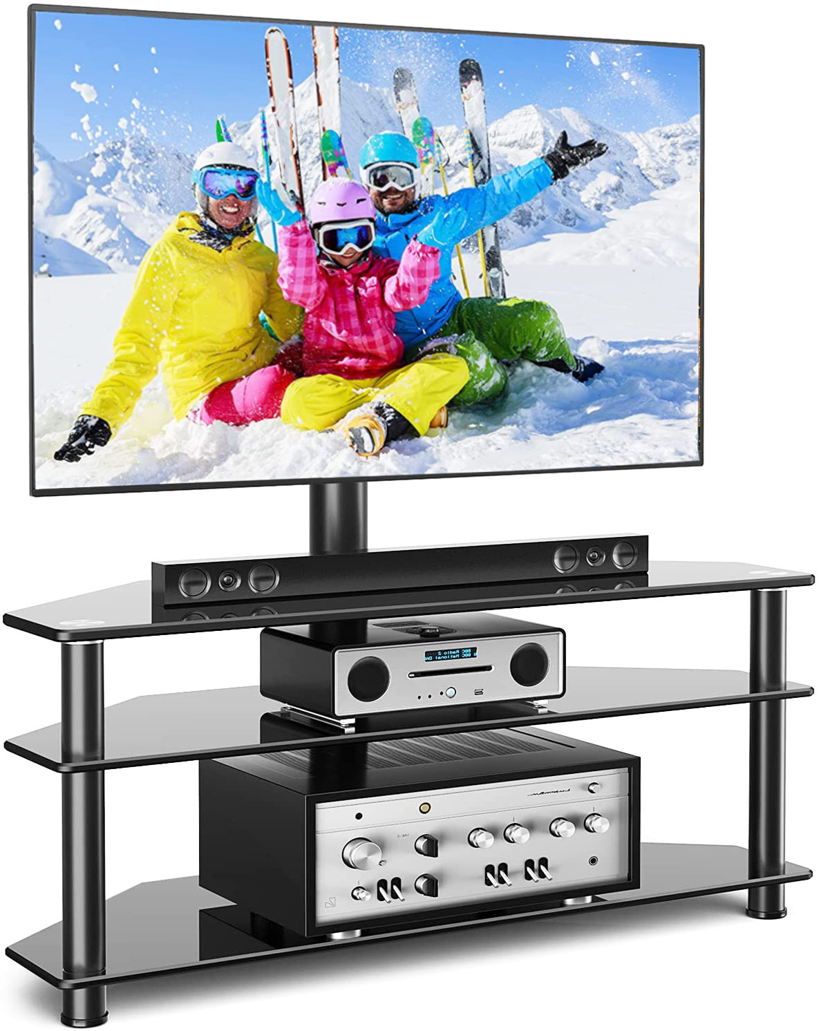 Modstyle Swivel Floor TV Stand with Mount for 32-65" TV Corner Bedroom - image 1 of 7