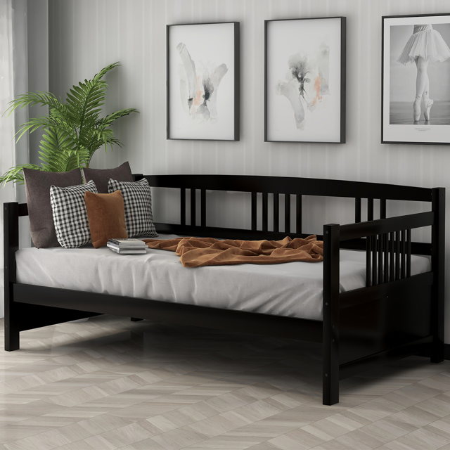 Modstyle Wood Day Bed, Twin Size Day Bed Frame for Bedroom Living Room