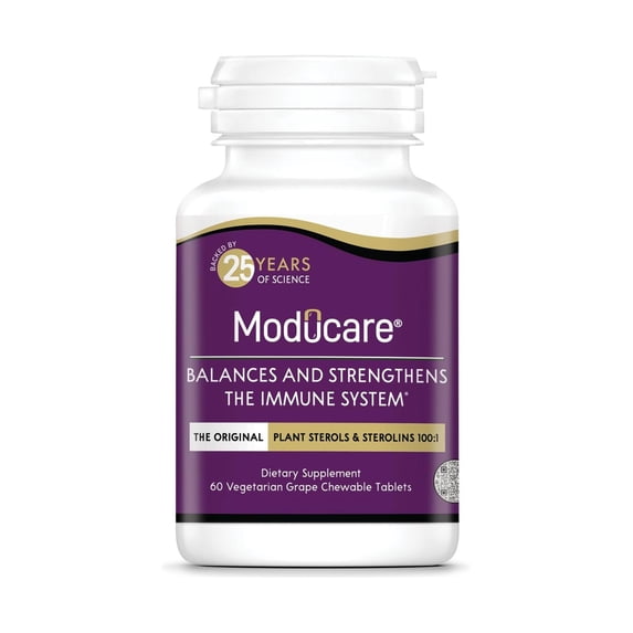 Moducare Daily Immune Support*, Plant Sterol Dietary Supplement, Grape flavored , 60 chewable tablets