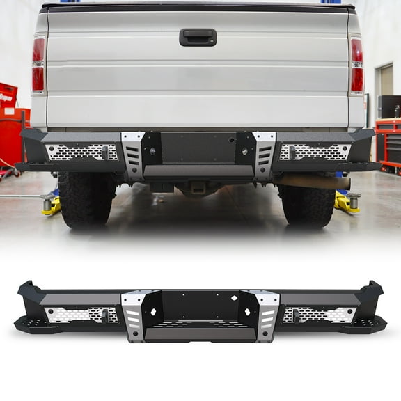 Modular 3-Piece Design Rear Bumper Compitable with 2006-2014 Ford F-150