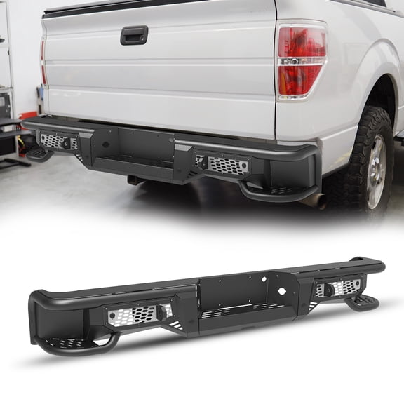 Modular 3-Piece Design Rear Bumper Compitable with 2006-2014 Ford F-150