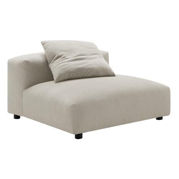 Modular Armless Chair, Brown, Fabric, Living Room Lounge Cafe Lobby Hospitality Restaurant, Modern Contemporary, HB37160