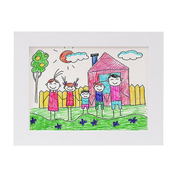 Modular Art Display System - Interchangeable Wooden Storage Frames with Horizontal Magnetic Design for Photos, Drawings & Artwork S(8.27″ × 5.83″)