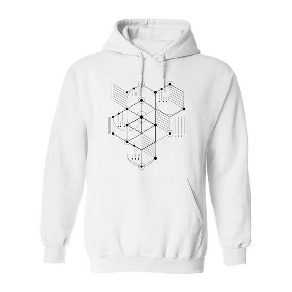 Modular Bauhaus. Hoodie Men - Men Hoodie, White, 2XL
