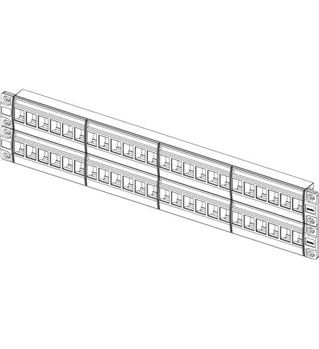 Modular Blank patch panel 48 ports 2U Patch Panels and Blocks - Walmart.com