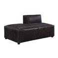 thumbnail image 1 of Modular Chaise with Top Grain Leather Fabric, Gray, 1 of 5