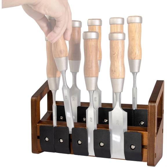 Modular Chisel Storage Rack for Woodworking Workshop Tool Orghanization, CAE001