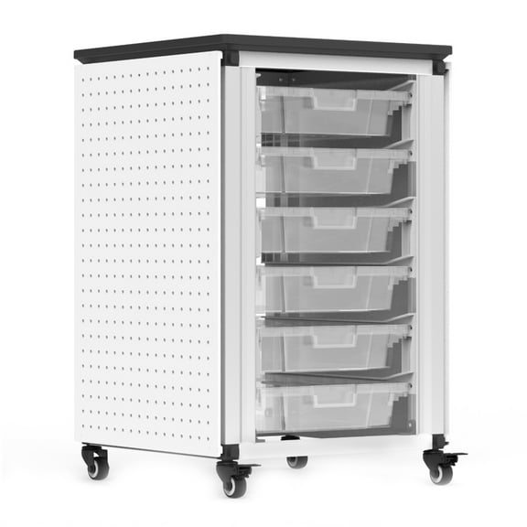 Modular Classroom Storage Cabinet - Single Module With 6 Small Bins