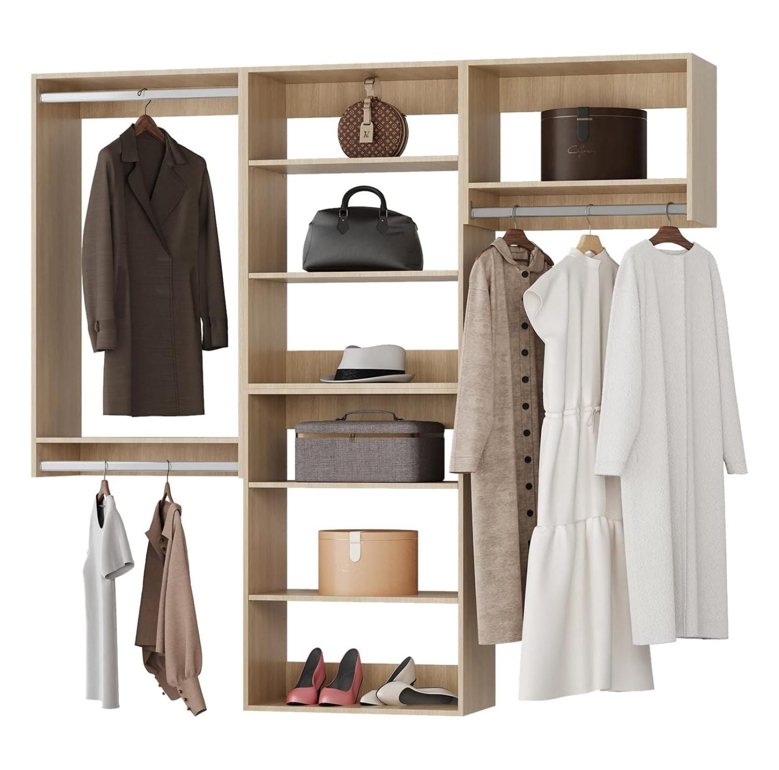 Illustration of Prefabricated Closet Organizers