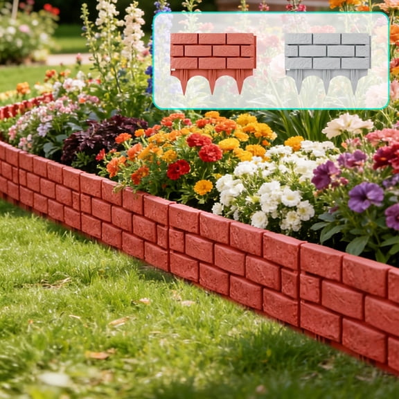Modular Connectable Plastic Garden Fence, Sturdy Outdoor Picket Panel With Flexible Splicing Design, Ideal Landscape Border For Lawn Division And Outdoor Yard Boundary Decorative Arrangement