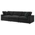 thumbnail image 1 of Modular Deep Sofa, Black, Fabric, Modern Contemporary, Living Lounge Cafe Room Hotel Lobby Hospitality, 1 of 10