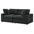 thumbnail image 1 of Modular Deep Sofa, Black, Fabric, Modern Contemporary, Living Lounge Cafe Room Hotel Lobby Hospitality, 1 of 9