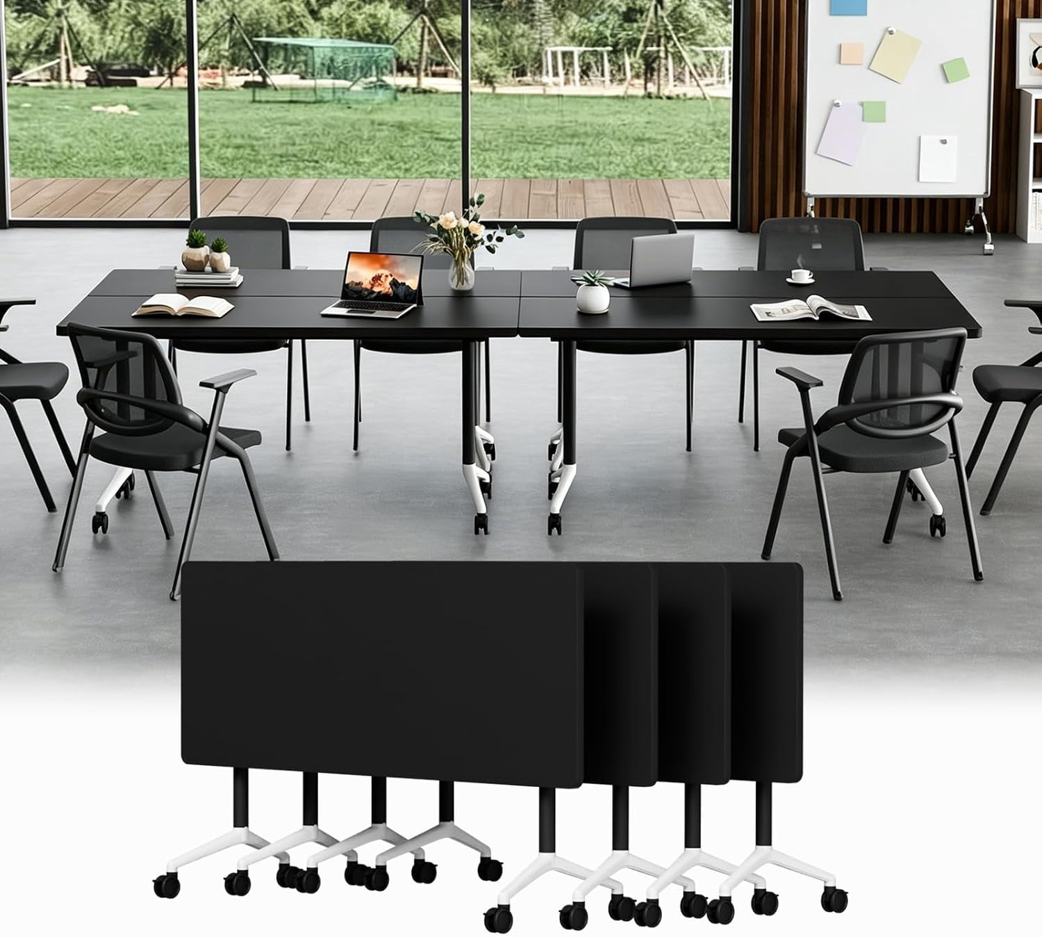 Modula Table Modular Folding Conference Table on Wheels for Office Meeting,47in ...