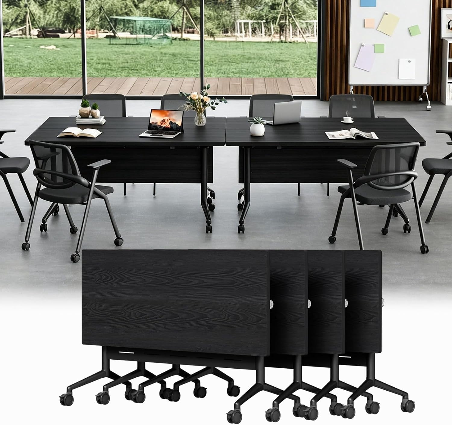 Modula Table Modular Folding Conference Table on Wheels for Office Meeting,47in ...