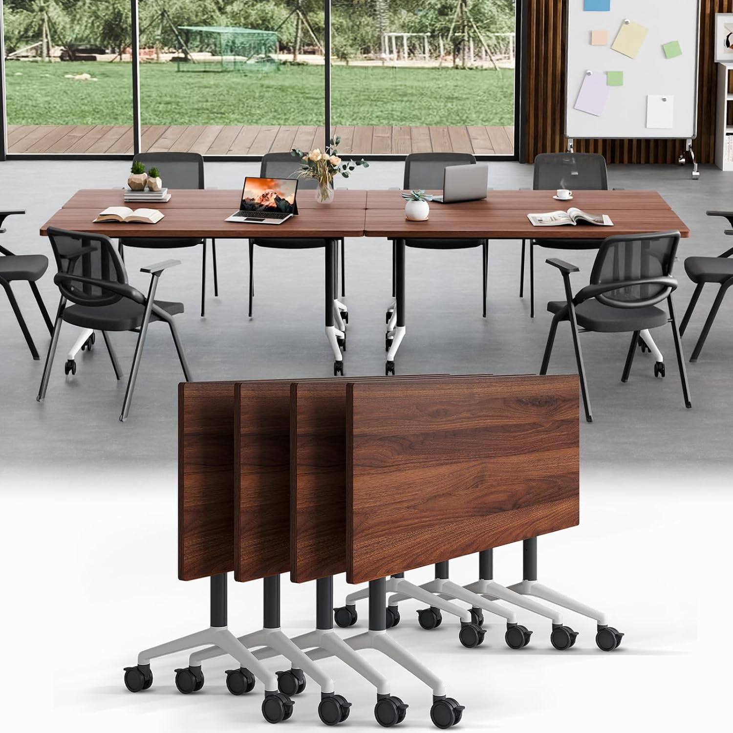 Modula Table Modular Folding Conference Table on Wheels for Office Meeting,47in ...