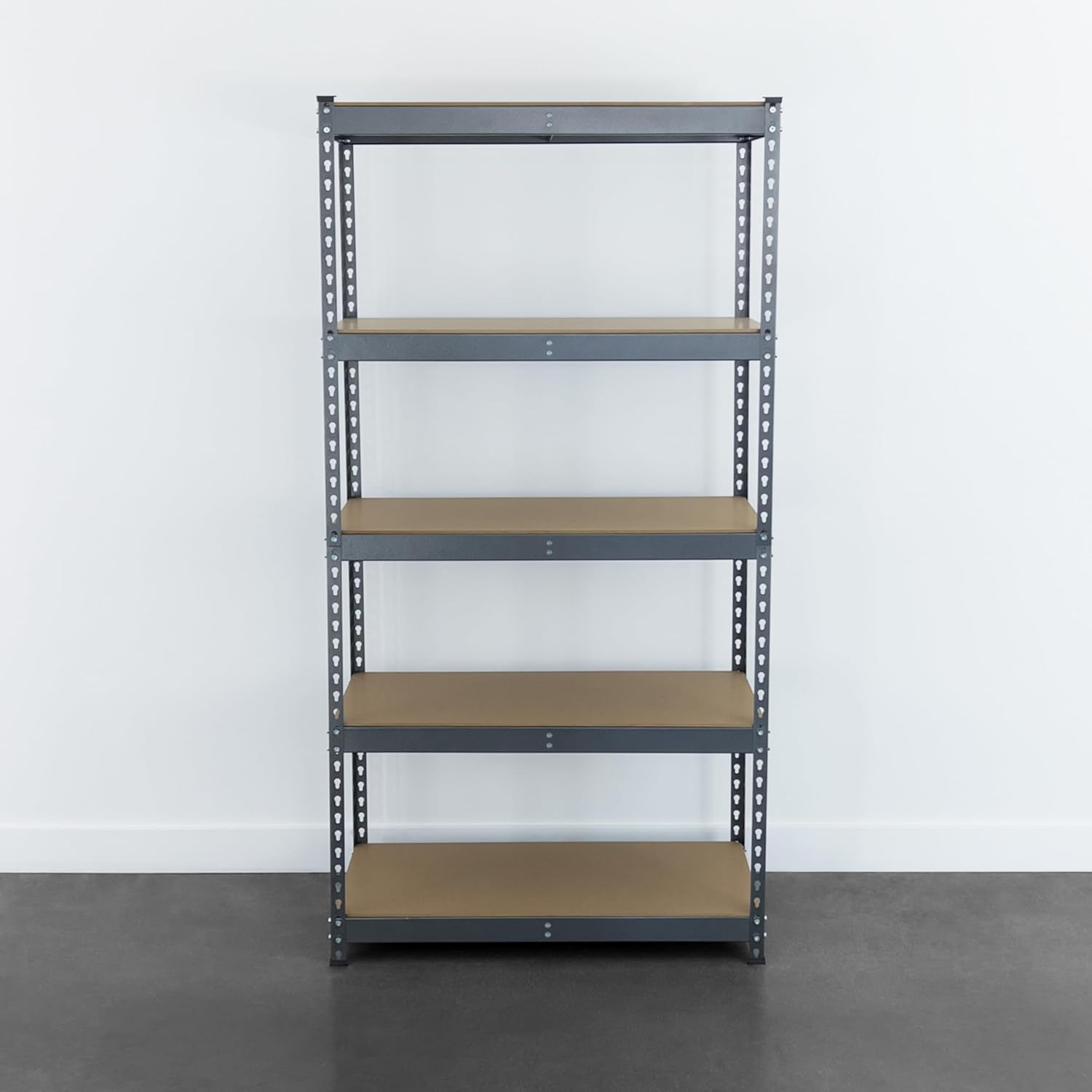 Modular Garage Shelving 5 Tier Storage Shelves Tall Metal Rack