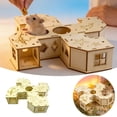 thumbnail image 1 of Modular Hamster Exercise Track, DIY Wooden Small Pet Activity Playground with Interconnecting Channels, Interactive Obstacle Course for Enrichment, 1 Set, 1 of 8