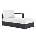 thumbnail image 1 of Modular Lounge Chair Chaise, Gray White, Aluminum Metal, Outdoor Patio Balcony Cafe Bistro Garden Hospitality Restaurant, Modern Contemporary HB36562, 1 of 9