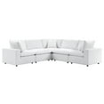 thumbnail image 1 of Modular Lounge Sectional Deep Sofa Chair Set, Sunbrella, White, Fabric, Modern Contemporary, Outdoor Patio Balcony Cafe Bistro Garden Furniture Hotel Hospitality, 1 of 10