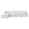 thumbnail image 1 of Modular Lounge Sectional Deep Sofa Chair Set, Sunbrella, White, Fabric, Modern Contemporary, Outdoor Patio Balcony Cafe Bistro Garden Furniture Hotel Hospitality, 1 of 10