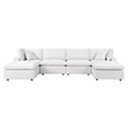 thumbnail image 1 of Modular Lounge Sectional Deep Sofa Set, White, Fabric, Modern Contemporary, Outdoor Patio Balcony Cafe Bistro Garden Furniture Hotel Hospitality, 1 of 10