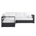 thumbnail image 1 of Modular Lounge Sectional Sofa Set, Gray White, Aluminum Metal, Outdoor Patio Balcony Cafe Bistro Garden Hospitality Restaurant, Modern Contemporary HB36629, 1 of 8