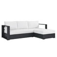thumbnail image 1 of Modular Lounge Sectional Sofa Set, Gray White, Aluminum Metal, Outdoor Patio Balcony Cafe Bistro Garden Hospitality Restaurant, Modern Contemporary HB36632, 1 of 7