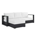 thumbnail image 1 of Modular Lounge Sectional Sofa Set, Gray White, Aluminum Metal, Outdoor Patio Balcony Cafe Bistro Garden Hospitality Restaurant, Modern Contemporary HB36635, 1 of 7