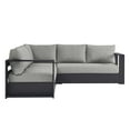 thumbnail image 1 of Modular Lounge Sectional Sofa Set, Grey Gray, Aluminum Metal, Outdoor Patio Balcony Cafe Bistro Garden Hospitality Restaurant, Modern Contemporary HB36628, 1 of 8