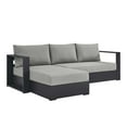 thumbnail image 1 of Modular Lounge Sectional Sofa Set, Grey Gray, Aluminum Metal, Outdoor Patio Balcony Cafe Bistro Garden Hospitality Restaurant, Modern Contemporary HB36634, 1 of 7