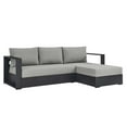 thumbnail image 1 of Modular Lounge Sectional Sofa Set, Grey Gray, Aluminum Metal, Outdoor Patio Balcony Cafe Bistro Garden Hospitality Restaurant, Modern Contemporary HB36631, 1 of 7