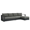 thumbnail image 1 of Modular Lounge Sectional Sofa Set, Grey Gray, Aluminum Metal, Outdoor Patio Balcony Cafe Bistro Garden Hospitality Restaurant, Modern Contemporary HB36636, 1 of 8