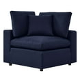 thumbnail image 1 of Modular Lounge Sofa Corner Chair, Blue Navy, Fabric, Modern Contemporary, Outdoor Patio Balcony Cafe Bistro Garden Furniture Hotel Hospitality, 1 of 6