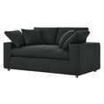 thumbnail image 1 of Modular Loveseat Sofa Couch, Black, Fabric, Living Kitchen Cafe Bistro Hospitality Restaurant, Modern Contemporary HB33506, 1 of 8