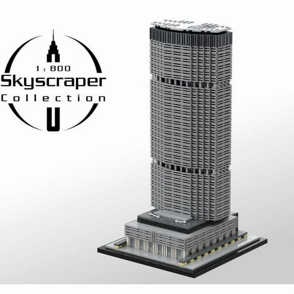 Modular MetLife Buildings Blocks Pan Am Building MOC-151260 Bricks Toys 1:800 Scale 1846pcs