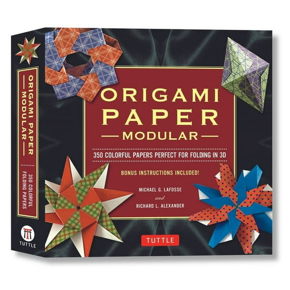 Modular Origami Paper Pack : Tuttle Origami Paper: 350 Colorful Papers Perfect for Folding in 3D (Kit)