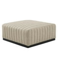 thumbnail image 1 of Modular Ottoman Accent Chair, Beige Black, Fabric, French Living Lounge Cafe Lobby Hospitality Restaurant, Modern Contemporary HB33764, 1 of 5