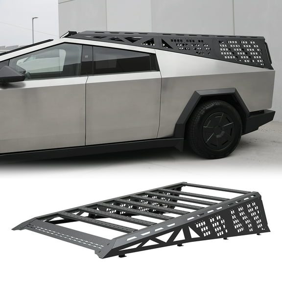 Modular Overland Bed Rack Roll Bar Fit for Tesla Cybertruck 2024 2025,Overland Bed Rack Front+Mid+Rear