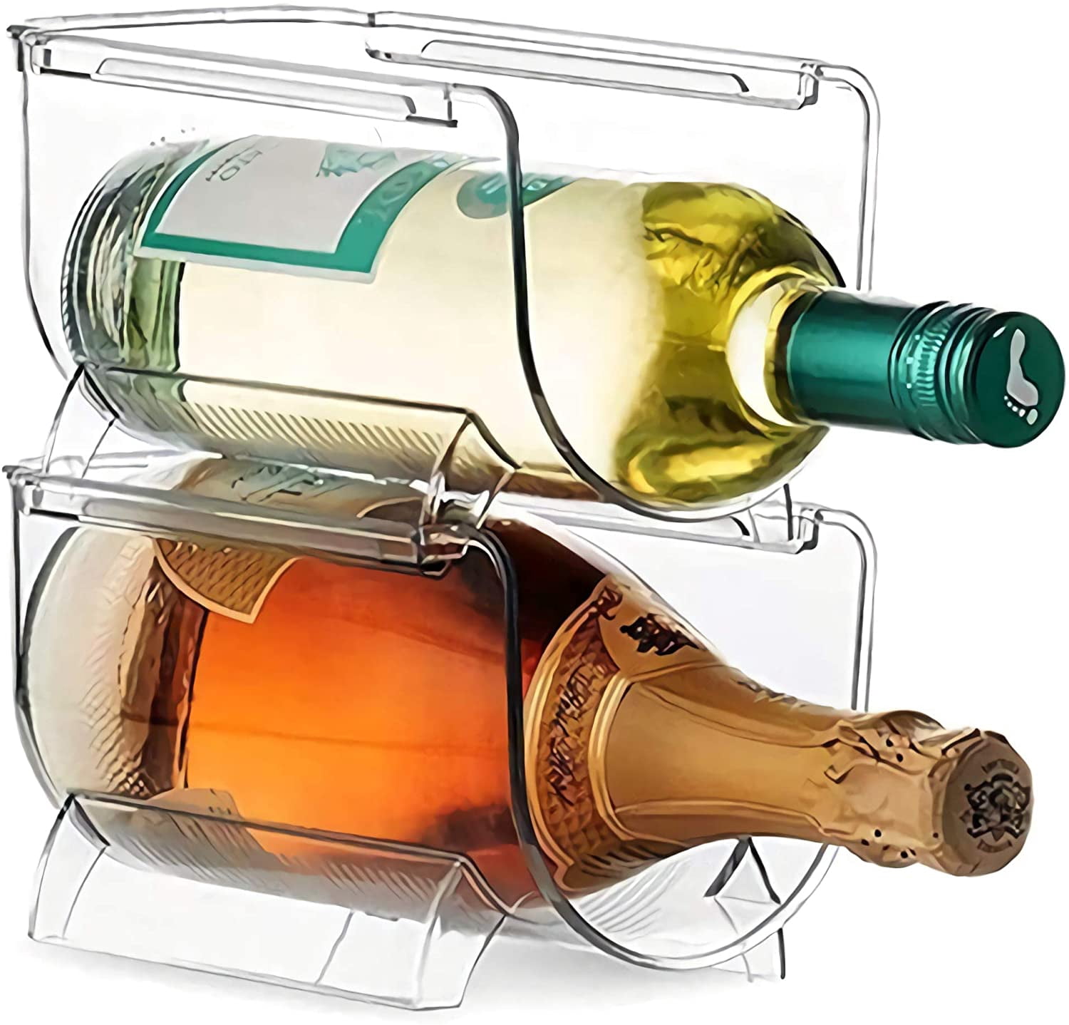 Modular Plastic Free-Standing Water Bottle and Wine Rack Storage ...