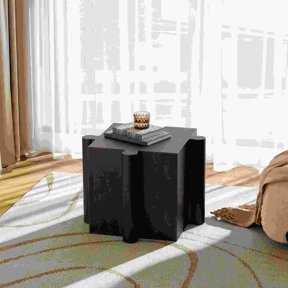 Modular Puzzle Side Table for Outdoor Patio, Antique Copper MGO Table for Custom Layouts, 15.75x15.75x17.75 Inches